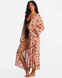 Flash Sale ✔️ Billabong Cosmic Dreamer Kimono Beach Cover-Up ANTIQUE WHITE 🔥 -Womens-clothing Shop abjx600194 billabongw anw sd1 1
