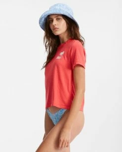 Buy 🎉 Billabong Stay Cool Rockers T-Shirt FUEGO 😀 -Womens-clothing Shop abjzt00536 billabongw fue sd1 1