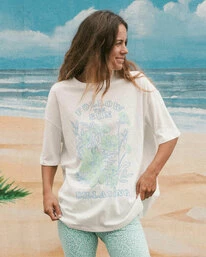 Flash Sale 🛒 Billabong In The Garden Boyfriend T-Shirt SALT CRYSTAL 🔔