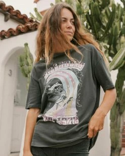 Coupon 🔥 Billabong ☀️ Summer Tour Boyfriend T-Shirt OFF BLACK ⭐ -Womens-clothing Shop abjzt00551 billabongl ofb frt1 1