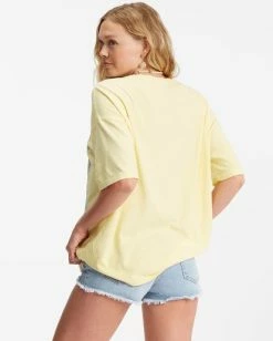 Hot Sale ❤️ Billabong Waterfall Boyfriend T-Shirt PINA COLADA 🔥 -Womens-clothing Shop abjzt00630 billabongw pca bck1 1