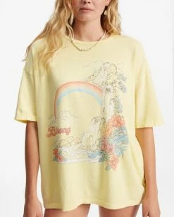 Hot Sale ❤️ Billabong Waterfall Boyfriend T-Shirt PINA COLADA 🔥 -Womens-clothing Shop abjzt00630 billabongw pca dtl1 1