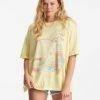 Hot Sale ❤️ Billabong Waterfall Boyfriend T-Shirt PINA COLADA 🔥 -Womens-clothing Shop abjzt00630 billabongw pca frt1