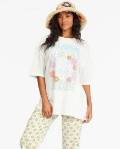 Deals 🔥 Billabong Peace And Love Boyfriend T-Shirt SALT CRYSTAL 🌟 -Womens-clothing Shop abjzt00686 billabongw scs frt1 1