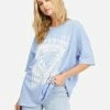 Buy 😉 Billabong Blue Bayou Boyfriend T-Shirt BAYOU BLUE 🛒 -Womens-clothing Shop abjzt00689 billabongw pjb0 frt1