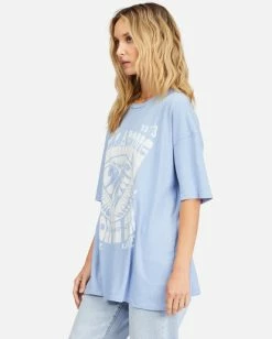 Buy 😉 Billabong Blue Bayou Boyfriend T-Shirt BAYOU BLUE 🛒 -Womens-clothing Shop abjzt00689 billabongw pjb0 sd1 1