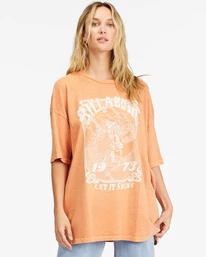 Discount 💯 Billabong Let It Shine Boyfriend T-Shirt GINGER 🤩