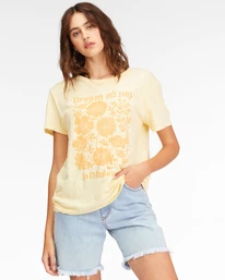 New 😍 Billabong Dream All Day Boyfriend T-Shirt BUTTERMILK 😍
