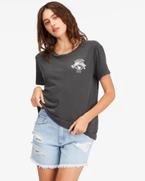 New 😍 Billabong World Tour Boyfriend T-Shirt OFF BLACK 🛒