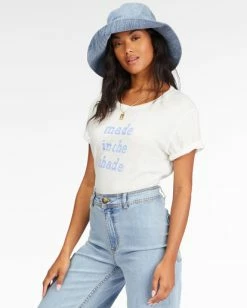New 🥰 Billabong Made In The Shade Boyfriend T-Shirt SALT CRYSTAL ✨ -Womens-clothing Shop abjzt00706 billabongw scs sd1 1
