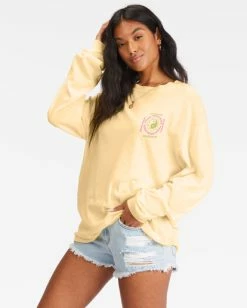 Brand new 🔥 Billabong Free Your Mind Long Sleeve T-Shirt BUTTERMILK 💯 -Womens-clothing Shop abjzt00707 billabongw yej0 sd1 1