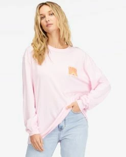 Budget ✨ Billabong Rising Sun Long Sleeve T-Shirt PINK KISS ⭐ -Womens-clothing Shop abjzt00708 billabongw mdq0 dtl1 1