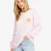 Budget ✨ Billabong Rising Sun Long Sleeve T-Shirt PINK KISS ⭐ -Womens-clothing Shop abjzt00708 billabongw mdq0 frt1