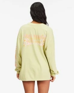 Deals 🎉 Billabong Heartbreaker Long Sleeve T-Shirt AGAVE ✨ -Womens-clothing Shop abjzt00709 billabongw aga bck1 1