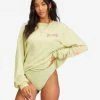 Deals 🎉 Billabong Heartbreaker Long Sleeve T-Shirt AGAVE ✨ -Womens-clothing Shop abjzt00709 billabongw aga frt1