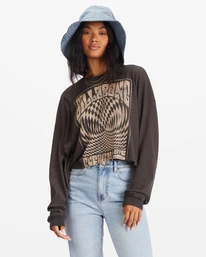 Cheapest ๐ฅ Billabong Go With The Flow Cropped Long Sleeve T-Shirt OFF BLACK โ