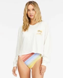 Hot Sale ❤️ Billabong This Must Be The Place Cropped Long Sleeve T-Shirt SALT CRYSTAL ✨ -Womens-clothing Shop abjzt00716 billabongw scs frt1 1