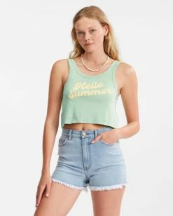Cheapest 👏 Billabong Greetings From Paradise Tank Top MINT TO BE 🤩 -Womens-clothing Shop abjzt00932 billabongw gcr0 frt1 1