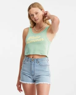 Cheapest 👏 Billabong Greetings From Paradise Tank Top MINT TO BE 🤩 -Womens-clothing Shop abjzt00932 billabongw gcr0 sd1 1