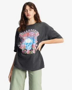Top 10 🛒 Billabong Cosmic Garden Oversized Graphic Boyfriend T-Shirt ANTIQUE WHITE 😉 -Womens-clothing Shop abjzt00946 billabongw ofb frt1 1
