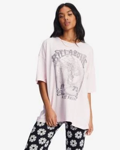 Best Sale 🌟 Billabong Shine Bright Oversized Graphic Boyfriend T-Shirt BLOSSOM 🥰 -Womens-clothing Shop abjzt00953 billabongw mdm0 frt1 1