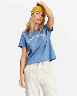 Cheapest 👍 Billabong Paradise Is Here Graphic Rockers T-Shirt INDIGO LOVE 🌟 -Womens-clothing Shop abjzt00964 billabongw bng0 frt1 1
