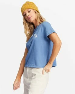 Cheapest 👍 Billabong Paradise Is Here Graphic Rockers T-Shirt INDIGO LOVE 🌟 -Womens-clothing Shop abjzt00964 billabongw bng0 sd1 1