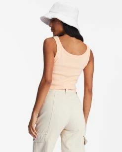 Discount 👏 Billabong Feel It All Graphic Tank Top SOFT PEACH ⭐ -Womens-clothing Shop abjzt00967 billabongw mef0 bck1 1