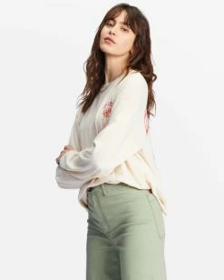 Top 10 🎁 Billabong Handle With Care Long Sleeve Graphic Boyfriend T-Shirt ANTIQUE WHITE 🤩 -Womens-clothing Shop abjzt00970 billabongw anw sd1 1