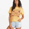 Wholesale 🔥 Billabong Sunrise Scenic Vintage Cut T-Shirt BUTTERMILK 🔔 -Womens-clothing Shop abjzt00983 billabongw yej0 frt1