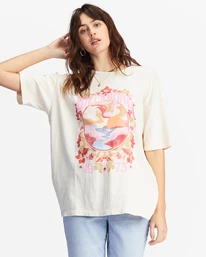 Best reviews of ✨ Billabong Golden Coast Oversized Graphic Boyfriend T-Shirt ANTIQUE WHITE 🎁