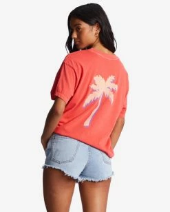 Cheap 🔔 Billabong La Playa Oversized T-Shirt BRIGHT POPPY ✔️ -Womens-clothing Shop abjzt01019 billabongw rne0 bck1 1