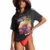 Top 10 ⭐ Billabong Meet Me In The Tropics Oversized T-Shirt OFF BLACK 🥰 -Womens-clothing Shop abjzt01020 billabongw ofb frt1