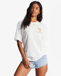 Cheap 😍 Billabong Of The Moon Oversized T-Shirt SALT CRYSTAL ⭐