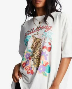 Cheap 🎁 Billabong Easy Tiger Oversized T-Shirt SALT CRYSTAL ⭐ -Womens-clothing Shop abjzt01025 billabongw scs dtl1 1