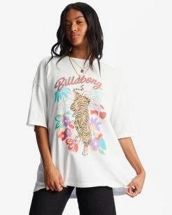 Cheap 🎁 Billabong Easy Tiger Oversized T-Shirt SALT CRYSTAL ⭐ -Womens-clothing Shop abjzt01025 billabongw scs frt1 1