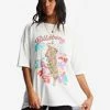 Cheap 🎁 Billabong Easy Tiger Oversized T-Shirt SALT CRYSTAL ⭐