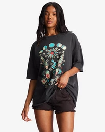 Top 10 💯 Billabong Into The Mystic Oversized T-Shirt OFF BLACK ⌛