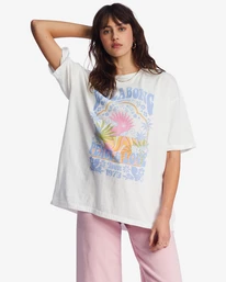 Buy 🎁 Billabong Peace And Love Oversized T-Shirt SALT CRYSTAL 🛒