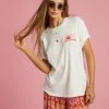 Wholesale ✨ Billabong Happy To Be Here Graphic Boyfriend T-Shirt SALT CRYSTAL ⭐ -Womens-clothing Shop abjzt01076 billabongw scs frt1