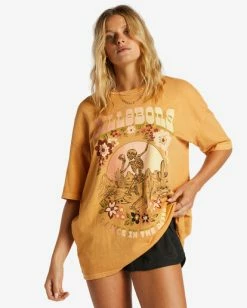 Best Pirce ⌛ Billabong Desert Dance T-shirt GOLD DUST 🛒 -Womens-clothing Shop abjzt01207 billabongw gdd frt1 1