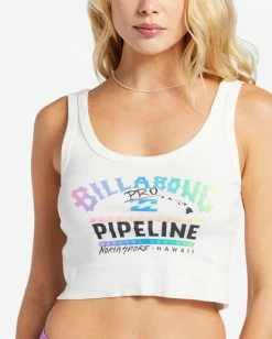 Flash Sale 👏 Billabong Pipeline Pro Cropped Tank Top SALT CRYSTAL 👏 -Womens-clothing Shop abjzt01241 billabongw scs dtl1 1