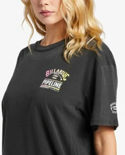 Wholesale ⌛ Billabong Pipeline Poster Oversized T-Shirt OFF BLACK ✨ -Womens-clothing Shop abjzt01243 billabongw ofb dtl1 1