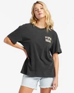 Wholesale ⌛ Billabong Pipeline Poster Oversized T-Shirt OFF BLACK ✨ -Womens-clothing Shop abjzt01243 billabongw ofb frt1 1