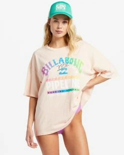 Coupon 🥰 Billabong Pipeline Pro Oversized T-Shirt WASHED PEACH 🤩 -Womens-clothing Shop abjzt01246 billabongw mdr0 frt1 1