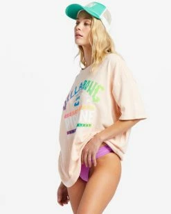 Coupon 🥰 Billabong Pipeline Pro Oversized T-Shirt WASHED PEACH 🤩 -Womens-clothing Shop abjzt01246 billabongw mdr0 sd1 1