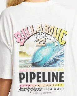 Cheapest ✨ Billabong Pipeline Poster Oversized T-Shirt SALT CRYSTAL 🎉 -Womens-clothing Shop abjzt01247 billabongw scs dtl1 1