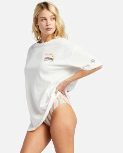 Cheapest ✨ Billabong Pipeline Poster Oversized T-Shirt SALT CRYSTAL 🎉 -Womens-clothing Shop abjzt01247 billabongw scs sd1 1