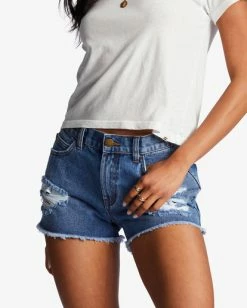 Best reviews of ✨ Billabong Drift Away Frayed Denim Shorts WASHED DENIM 😉 -Womens-clothing Shop j251ubdr billabongw brqw dtl1 1