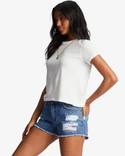 Best reviews of ✨ Billabong Drift Away Frayed Denim Shorts WASHED DENIM 😉 -Womens-clothing Shop j251ubdr billabongw brqw sd1 1